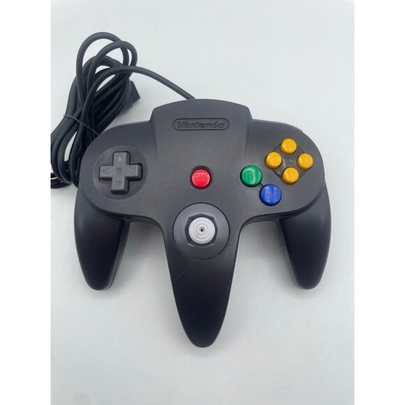OEM Nintendo 64 N64 NUS-005 Dark Gray Controller Original - TESTED - Picture 1 of 7